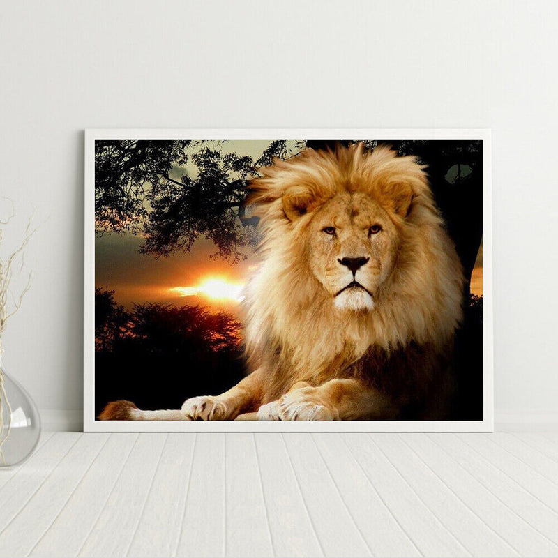 Lion Oil Paint By Numbers Canvas Drawing DIY Coloring Picture for Adults Child