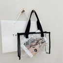 Casual Beach Transparent Large Capacity Handbag PVC Waterproof Portable Tote Bag