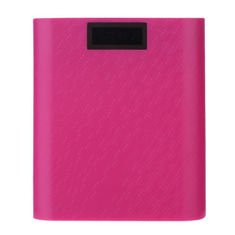 1.5A Digital Display Power Bank Case Shell 18650 Battery Holder Box (Pink)