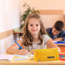 Portable Pen Bag-Linen Big Capacity Stationery Bag Cosmetic Bag for Boys Girl