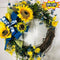 Ukrainian Sunflower Wreath Artificial Flowers Wreaths Front Spring Garland S8M5