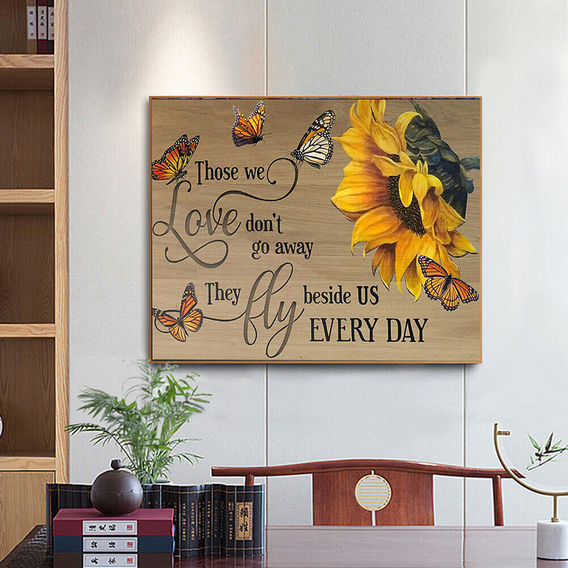Letters Sunflower Oil Paint By Numbers Kit DIY Home Decoration Gift Wall Pict
