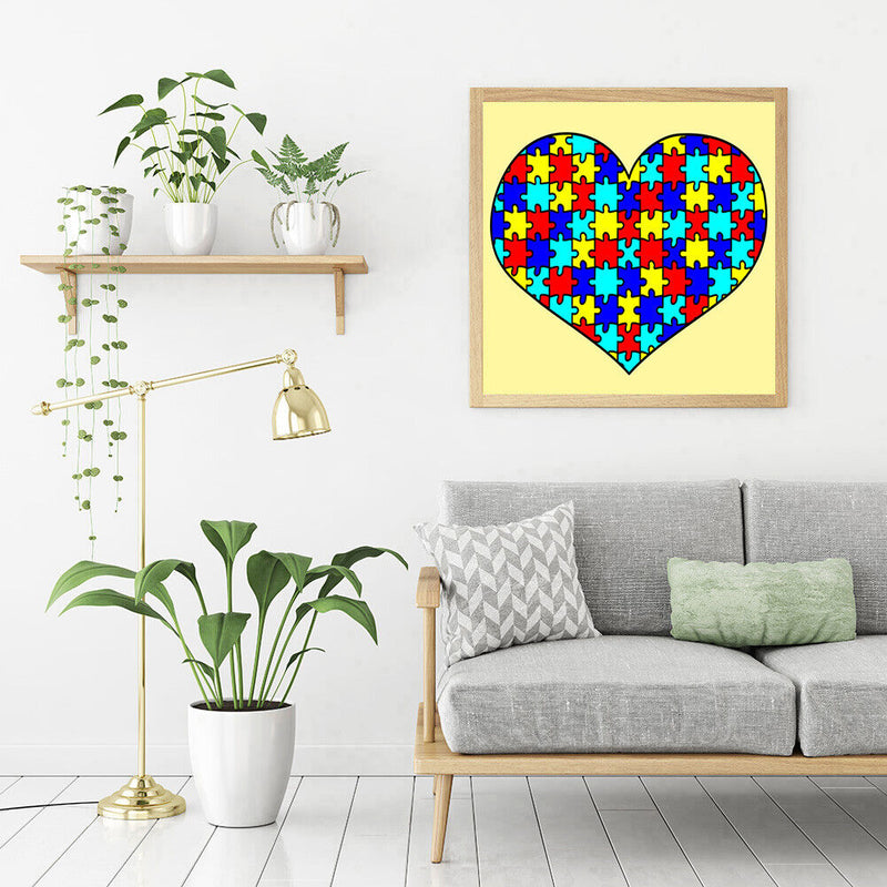 5D DIY Full Drill Diamond Painting Heart Embroidery Mosaic Craft Home Decor Kit