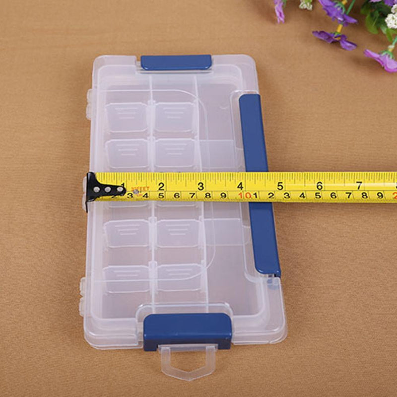 15 Slots Clear Plastic Storage Box Home Jewelry Sundries Organizer Boxes Newly