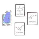 Clasp Denim Jackets Lapel Pin Letter Badge Enamel Pin Chemical Equation Brooch