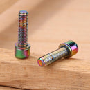 6pcs High Carbon Steel M5 Hex Bicycle Holder Bottle Rack Screw (Multicolor)