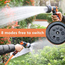 Garden Lawn Hose Nozzle Head Water Sprayer Red - 8 SPRAY PATTERNS~