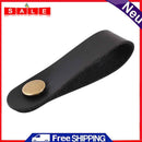 Leather Electric Guitar Strap Button Lock Belt for Bass Ukulele (Black)