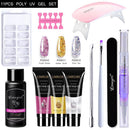 Kit For Quick Extension Shiny/Nude Color Nail Manicure Set Poly Nail Gel Set