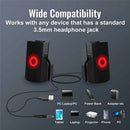 USB Power Speakers Clip-On Computer Stereo Sound Bar 3.5mm for Desktop Laptop PC