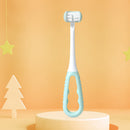 3 Sided Silicone Safety Teeth Brush Oral Dental Clean Toothbrush (Blue) Newly