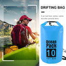 Waterproof Dry Bag Pack Sack Swimming Kayaking Boat Trekking (10L Sky Blue)