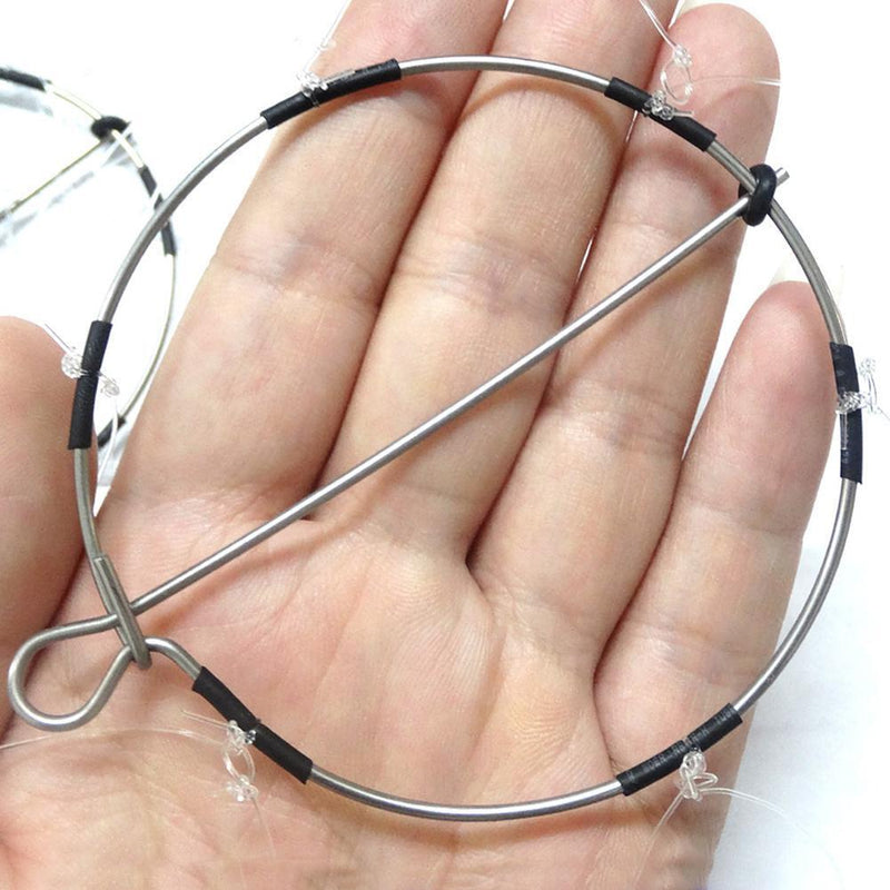 10pcs 6-Ring Portable Fishing Shrimp Crab Cast Trap Catch Crabs Tool Set  Newly