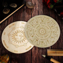 Astrology Game Playing Plate Carved Divination Pendulum Board with Stars Mo