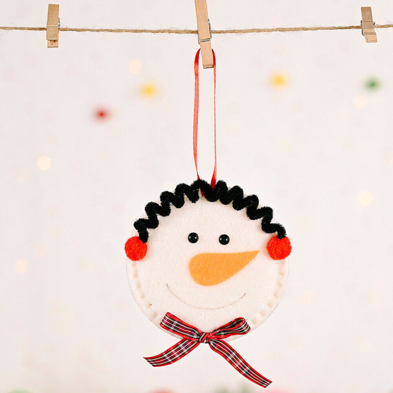 Christmas Ultrasonic Pendant Snowman Santa Claus Non-Woven Festival Decor Props