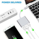 TYPE-C 3-in-1 Adapter USB 3.1 10Gbps HDMI-Compatible USB-C Hub for Laptop