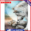 5D DIY Full Drill Square Shape Wolf Rhinestone Diamond Drawing Home Decoration
