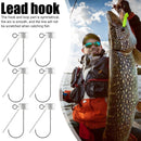 6pcs/Lot Mushroom Head Bass Fishing Hooks for Soft Bait Stainless Steel Hook