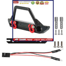 For 1/24 Axial SCX24 RC Crawler Jeep Wrangler Front Bumper with 2pcs LED Lights