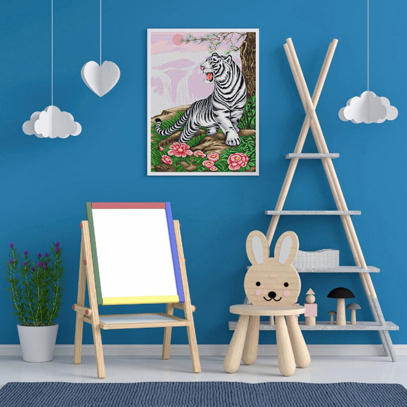 14CT Full Cross Stitch Animal Stamped DIY Embroidery Kits Handmade Cotton Cra