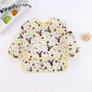 Baby Feeding Bibs Kids Waterproof Long Sleeve Coverall (0-3Years Elk) Newly