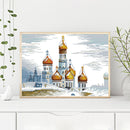 14CT Partial Cross Stitch Castle Stamped DIY Embroidery Kits Printed Crafts