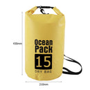 Waterproof Dry Bag Pack Sack Swimming Kayaking River Trekking (15L Yellow) Newly