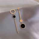 Girl Fashion Niche Earrings Asymmetrical Eardrop Stud Earring Geometric Dangler