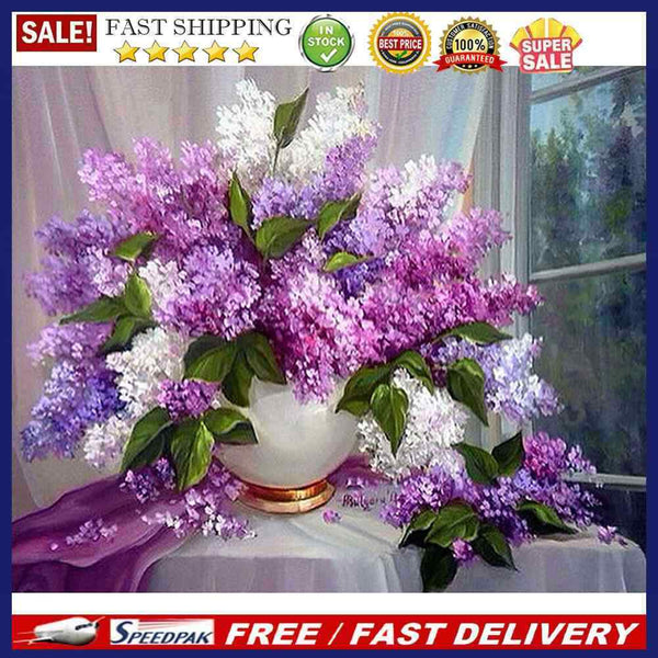 5D DIY Full Square Drill Diamond Painting Flower Pattern Mosaic Kit Home Cr