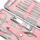 12Pcs Pedicure Manicure Set Nail Cuticles Clippers Cleanser Case Tool