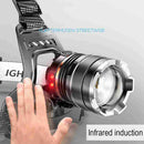 Sensor Headlamp Rechargeable LED Headlight Flashlights Head Torch