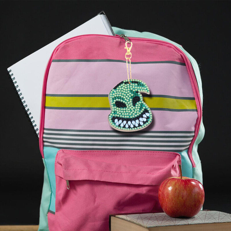 5pcs Halloween Elements Full Drill Diamond Painting Keyring Handmade Craft Newly