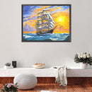 11CT Full Cross Stitch Smooth Sailing Stamped DIY Cotton Thread Print Needlework