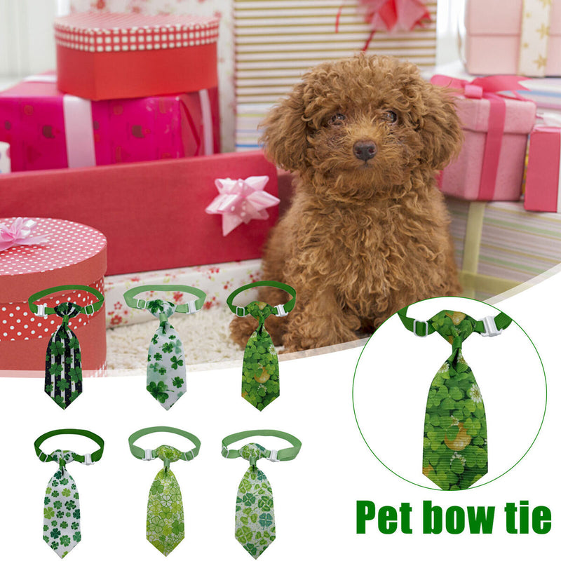 Dog Neck Tie - Irish Lucky Shamrock Collar for Male Female Pets for St. Patri