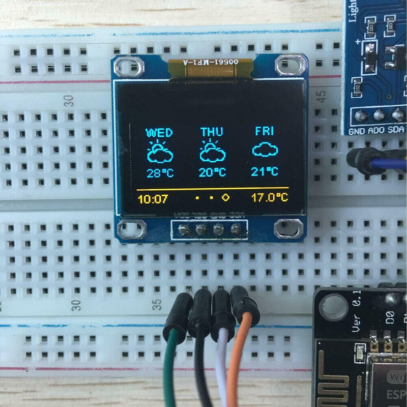 ESP8266 Weather Station Kit Temperature Humidity OLED Display Module Breadboards