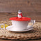 Torx Silicone Cup Cover Heat-resistant Reusable Cartoon Lid (Red Snowman)