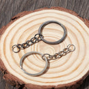 Accessories Keychain Split Ring with Short Chain Key Rings Polished Keyring