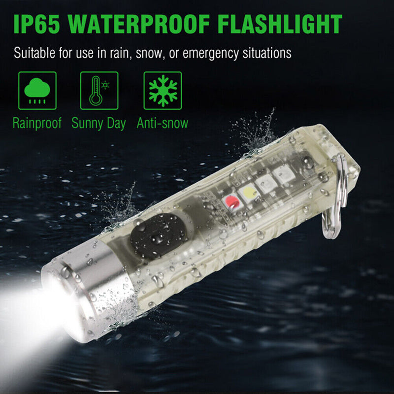SST20 LED Flashlights Waterproof 400LM Outdoor Camp Pocket Keychain Light Torch