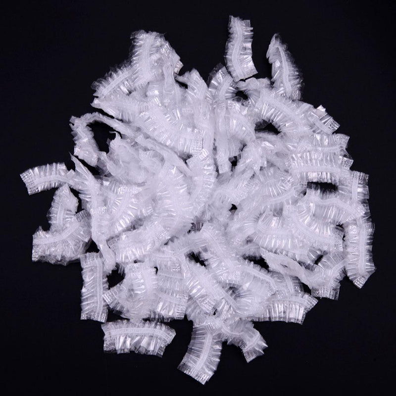 100pcs Disposable Waterproof Earmuffs Ear Cover Hair Bathing Plastic Tools