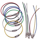7pcs Metal Stainless Steel Wire Ropes Carabiner Key Hanging Cables EDC Tool