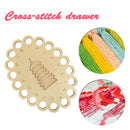 Embroidery Sewing Thread Organizer Cartoon Hollow Board Wooden Cross Stitch Tool