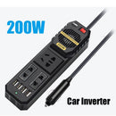 Outlets DC-AC Converter DC 12V to AC 220V 200W Car Inverter Power Adapter