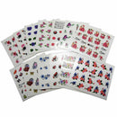 50 Sheets Flowers Water Transfer Manicure Nail Art Decals Sale Tips DIY Y1K9