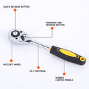 1/4 Torque 24 Teeth Ratchet Socket Wrench Set for Vehicle Bike Repair Tool Newly