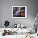 Full Cross Stitch 11CT Angel Tiger Counted Cotton Thread Animal Wall Art Cr