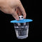 Transparent Torx Silicone Cup Cover Leak Proof Cartoon Lid (Blue Panda)