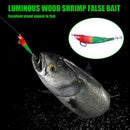 Luminous Wood Shrimp Fishing Lures 12cm 14.3g Artificial Bait (Red Green)