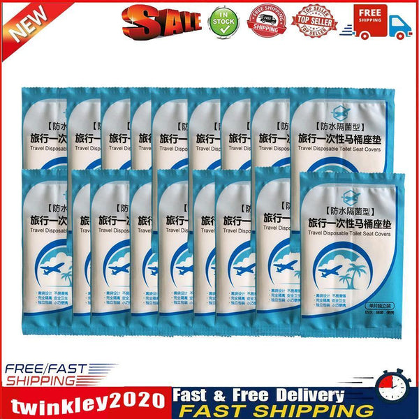50pcs Disposable Toilet Seat Cover Safety Travel Bathroom Toilet Paper Pad Newly