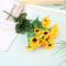 Artificial Sunflower Lifelike Silk Flower Photo Prop Bouquet Wedding Party Decor