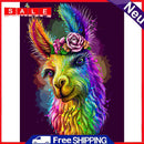Diamond Painting Colorful Alpaca Full Round Drill Picture of Rhinestone Drawing